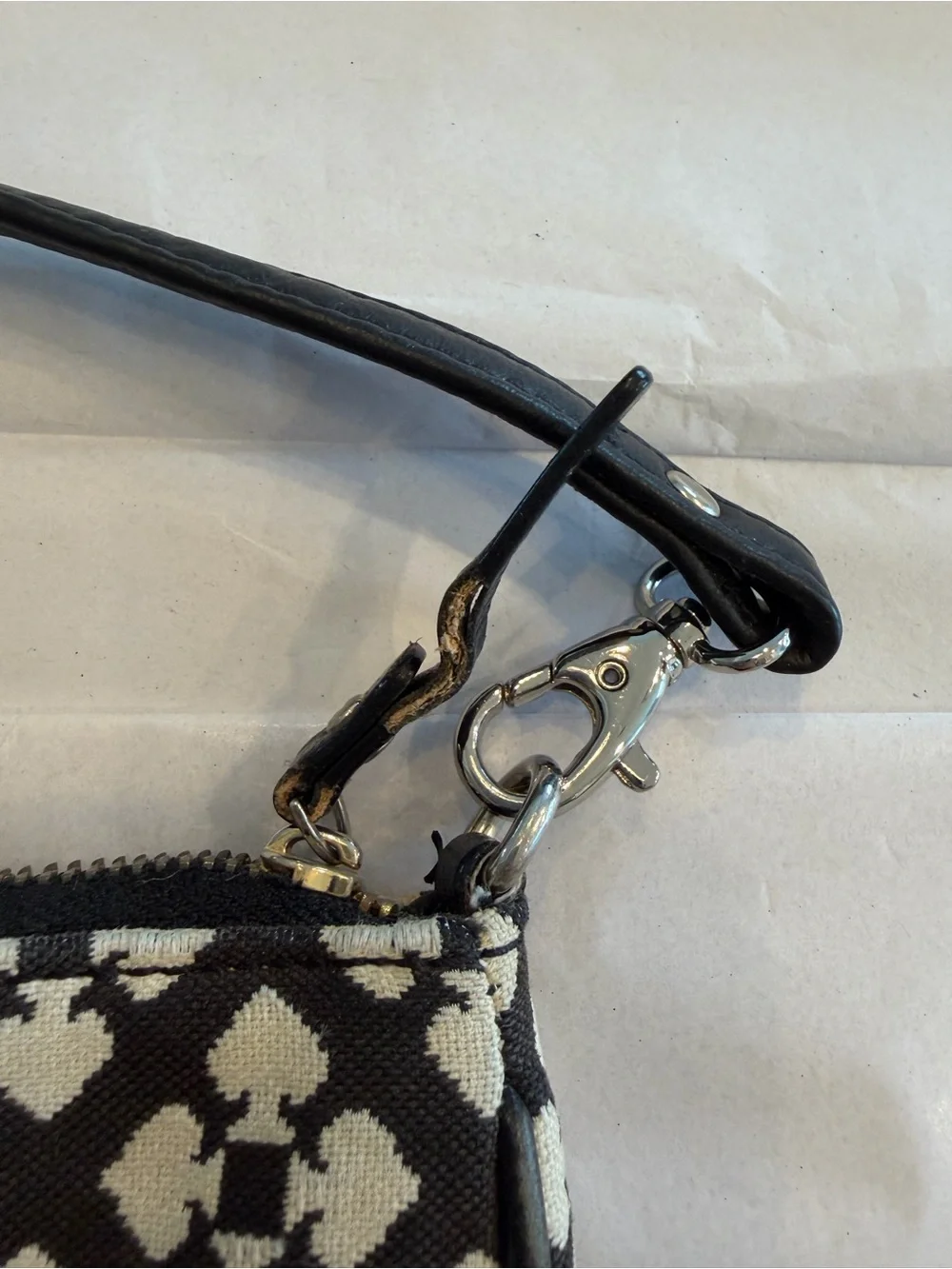 Kate Spade black, pink & white wristlet.